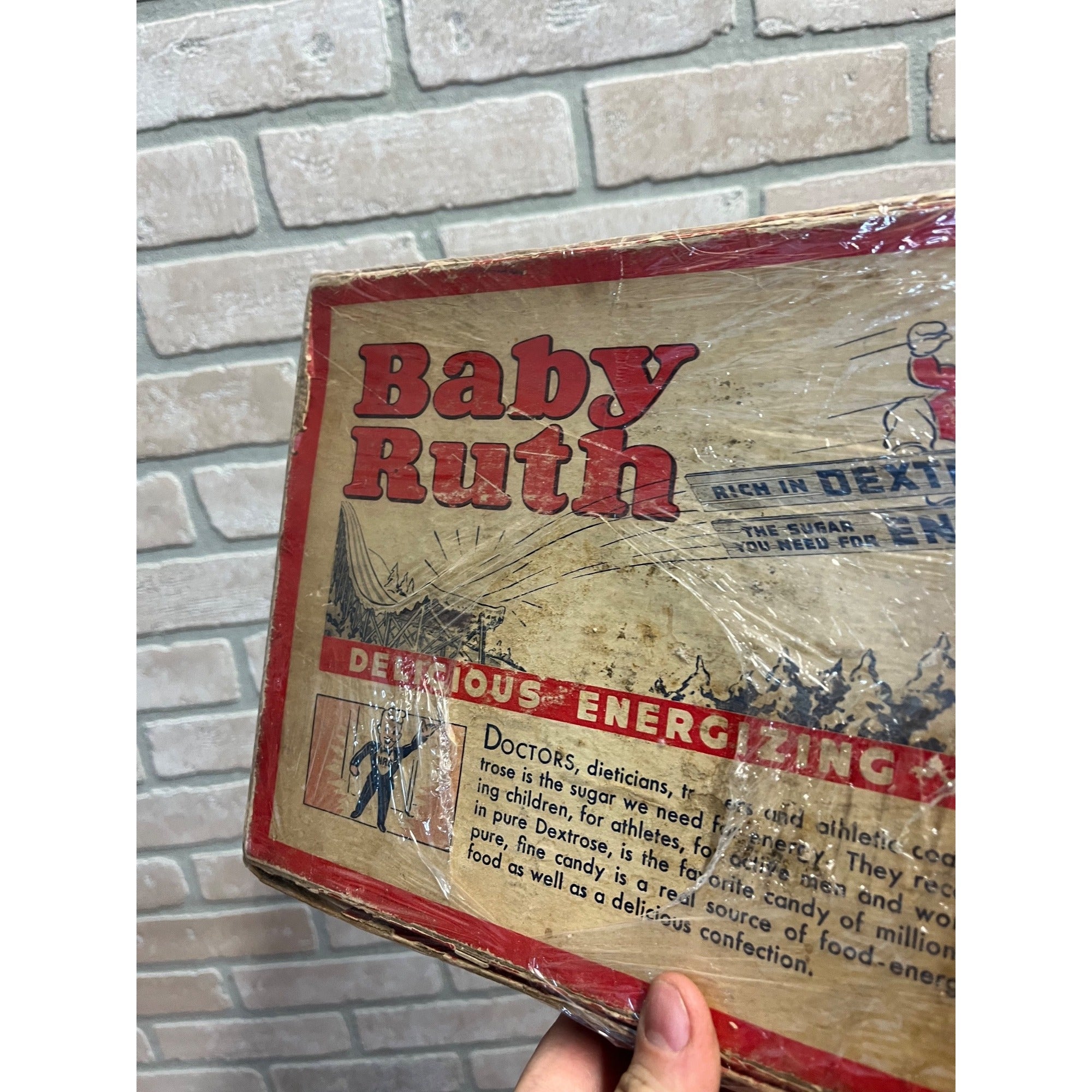 Vintage Baby Ruth Curtiss  5-Cent Candy Bar Store Display Advertising Empty Box