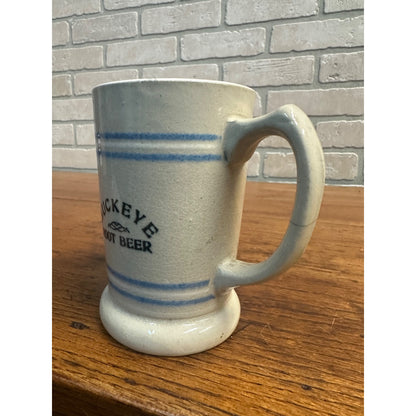 vintage 1930s Buckeye Root Beer Stoneware Advertising Mug Soda Fountain