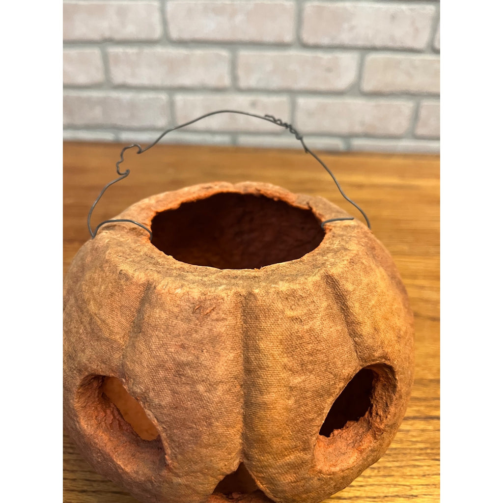 RARE Vintage Halloween F.N. Burt Paper Mache Pulp Jack o' Lantern JOL Early