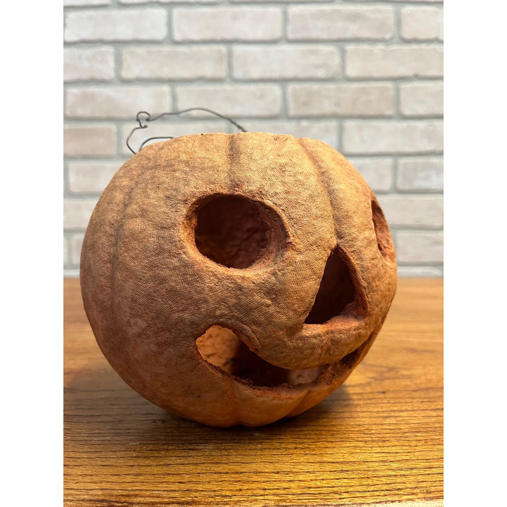 RARE Vintage Halloween F.N. Burt Paper Mache Pulp Jack o' Lantern JOL Early