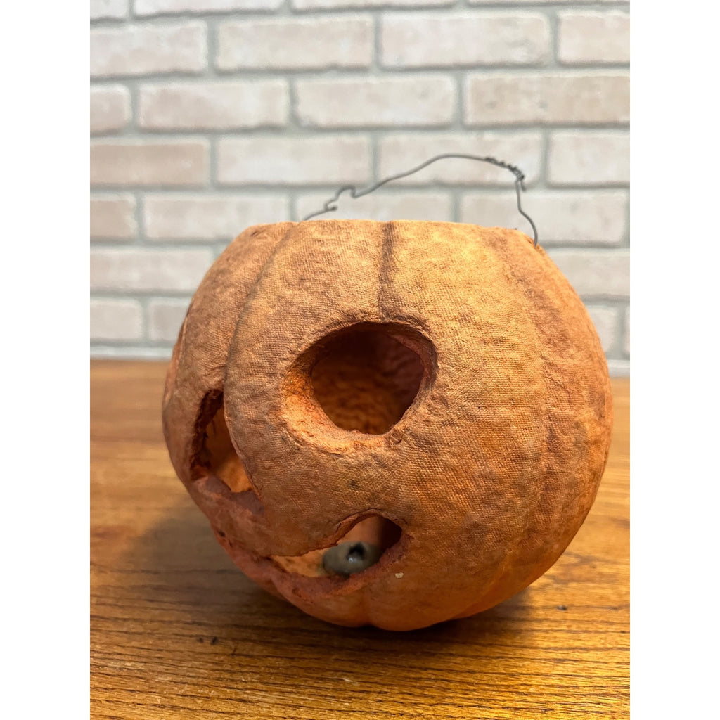 RARE Vintage Halloween F.N. Burt Paper Mache Pulp Jack o' Lantern JOL Early