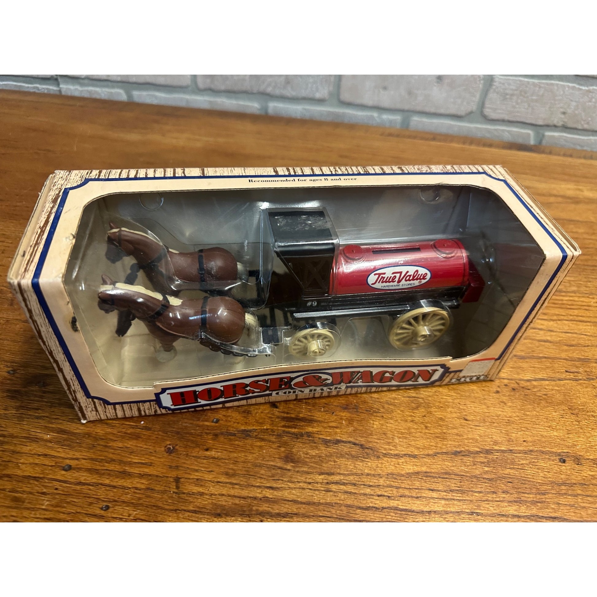 ERTL True Value Hardware Die Cast Horse Tanker Wagon Coin Bank New In Box
