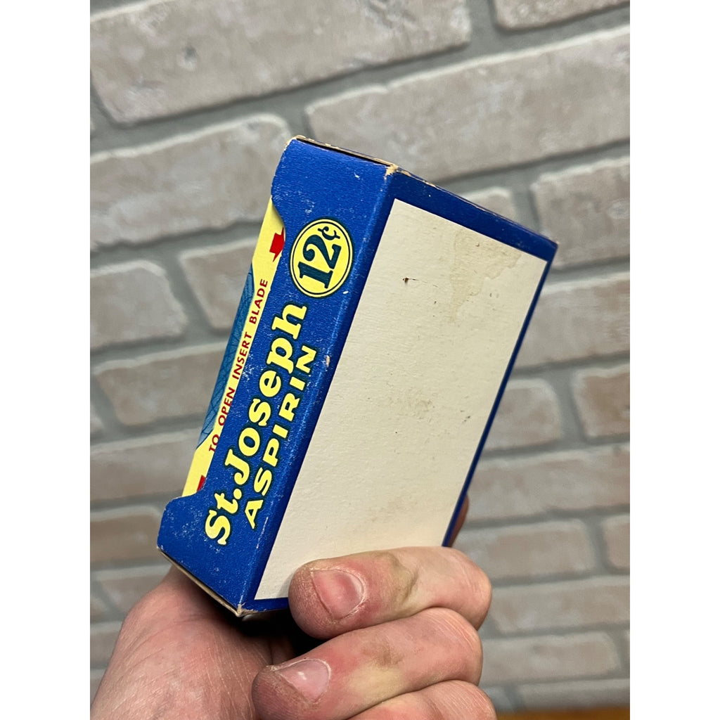 Vintage Apothecary Advertising Display St. Joseph Asp. Medicine Box of 12 Tins