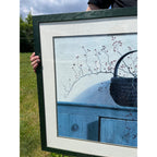 1987 Campanelli Paulin Elbe Wild Rose Berries Large Wood Framed Art Print Signed