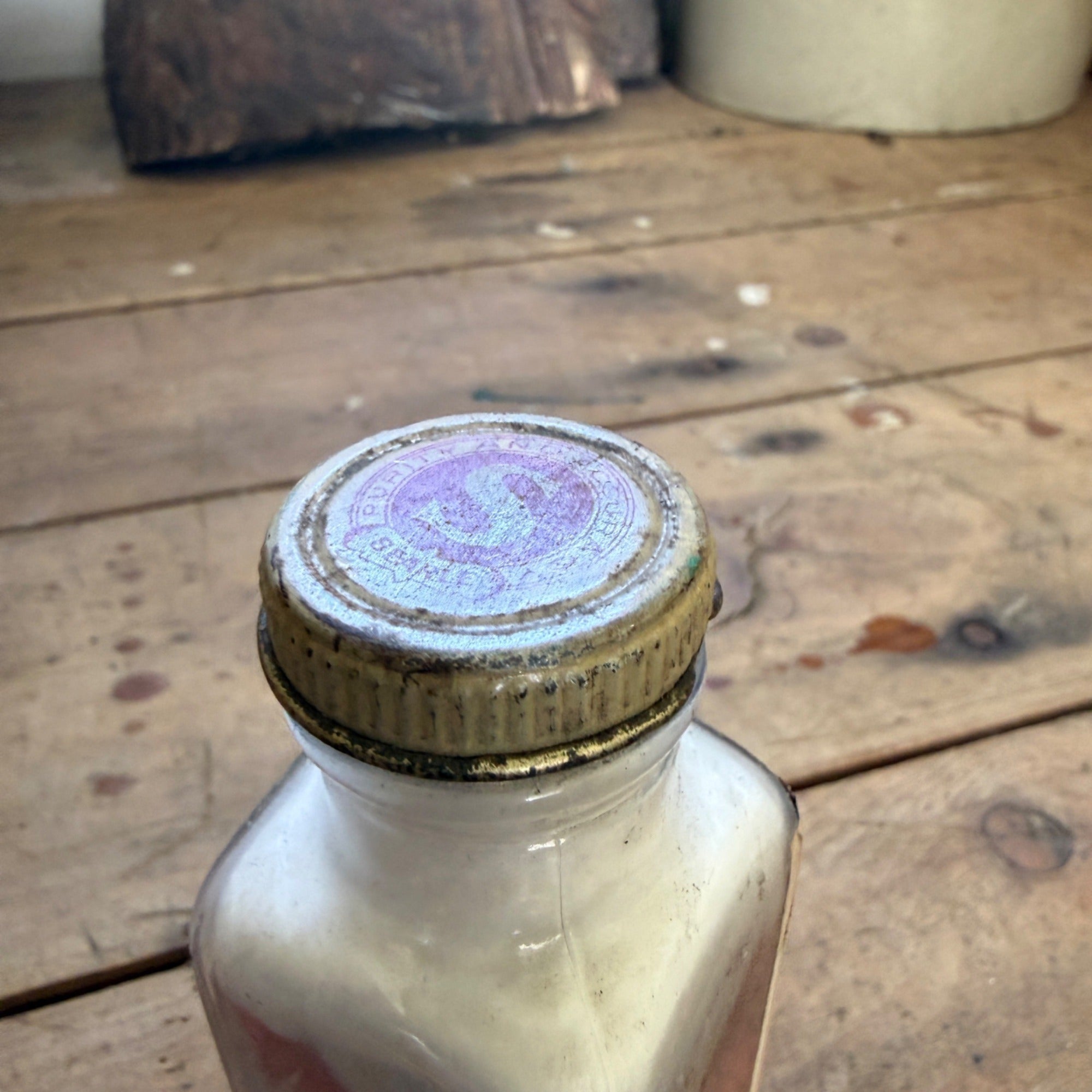 RARE Vintage Adrosperm Tablets Bottle Searle Chicago Medicine Drug Store FULL