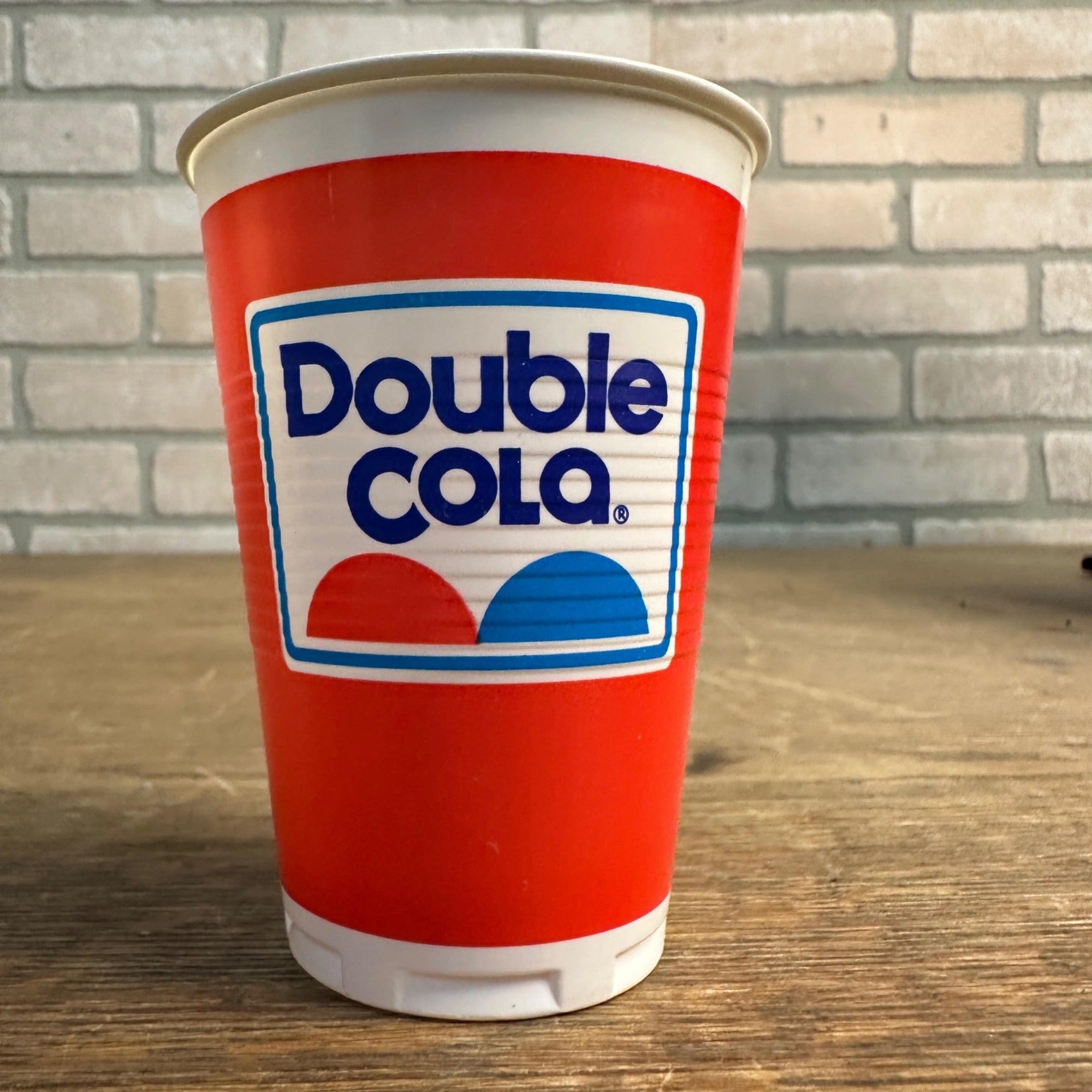 Vintage Double Cola Plastic Sample Advertising Promotional Soda Cup