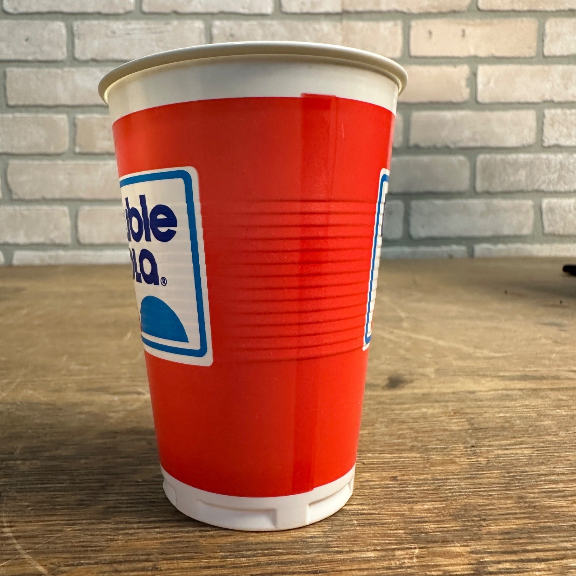 Vintage Double Cola Plastic Sample Advertising Promotional Soda Cup