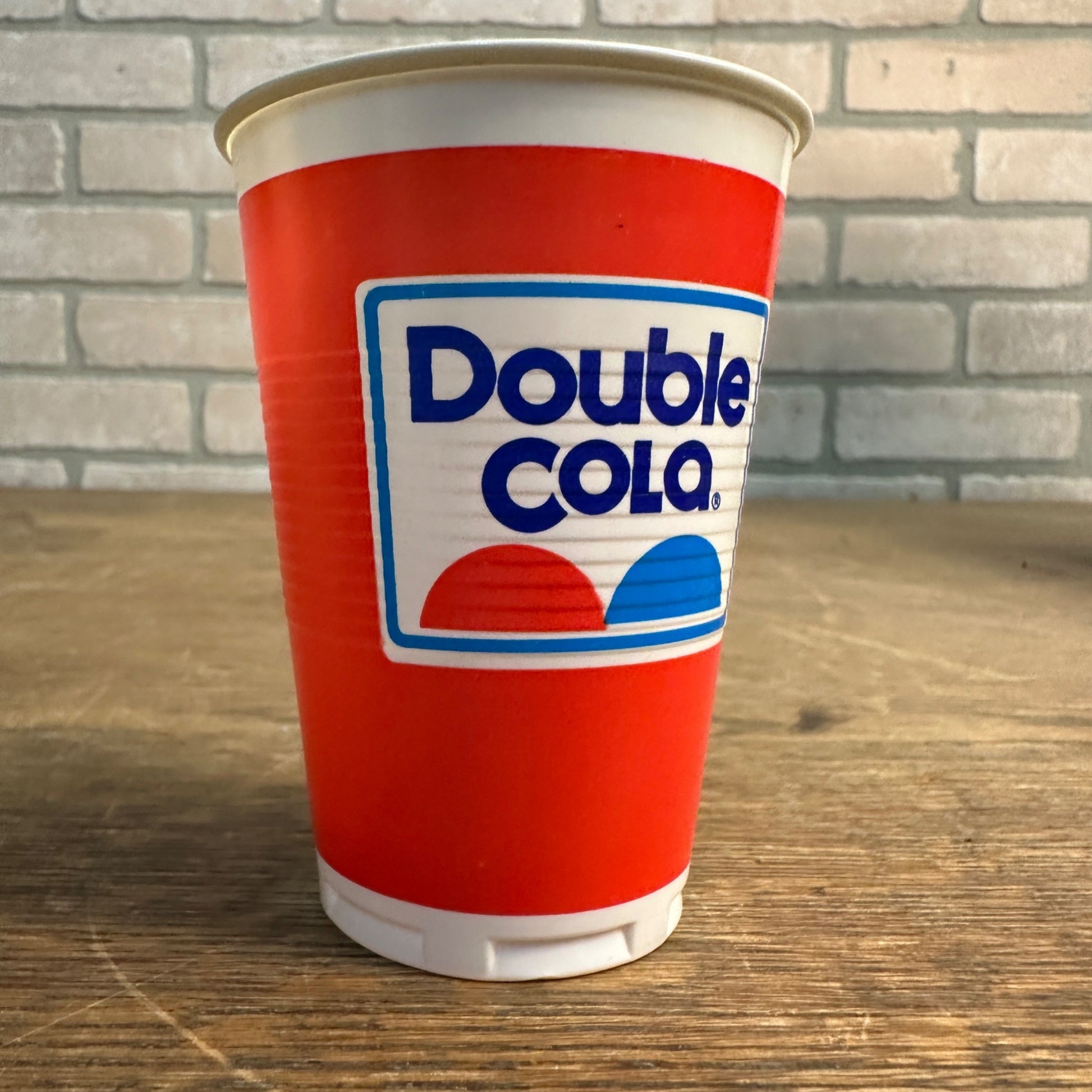 Vintage Double Cola Plastic Sample Advertising Promotional Soda Cup