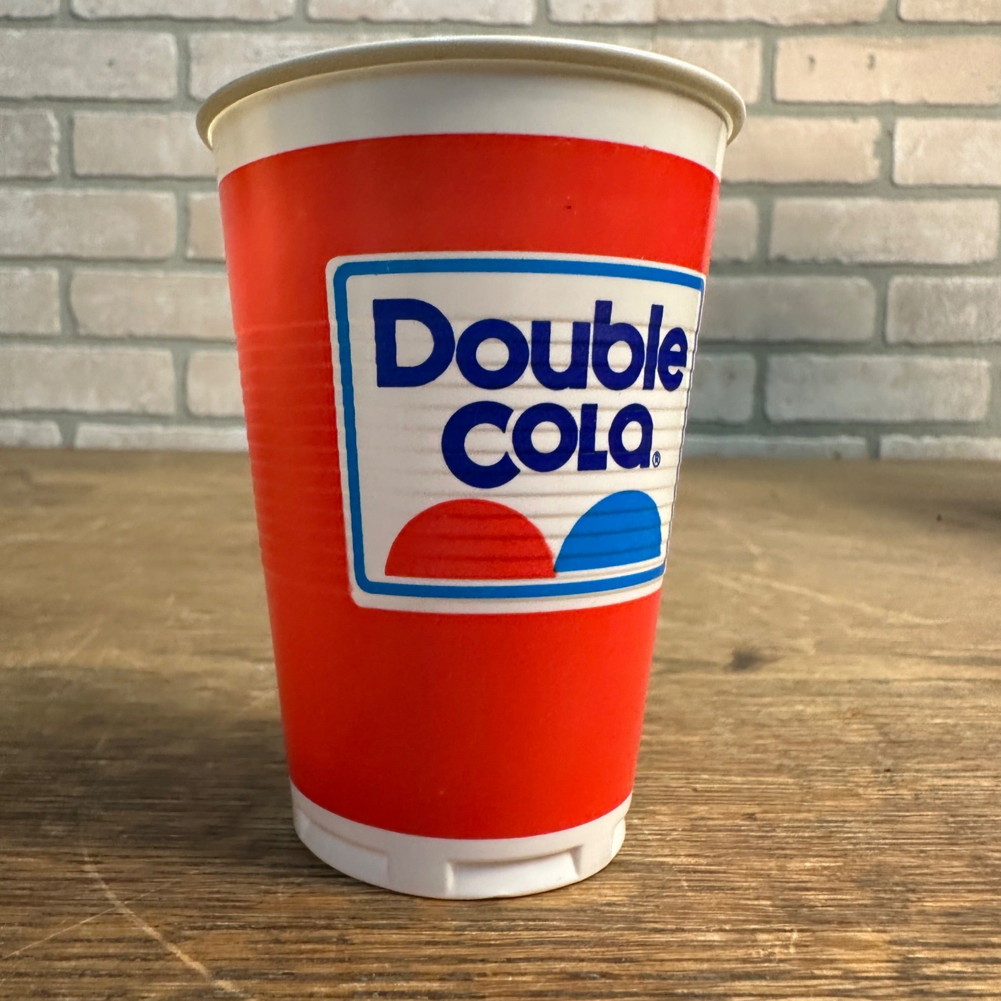Vintage Double Cola Plastic Sample Advertising Promotional Soda Cup