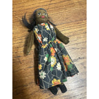 Vintage 1930s Norah Wellings Felt Fabric Black Native Islander Dolls Pair AG799