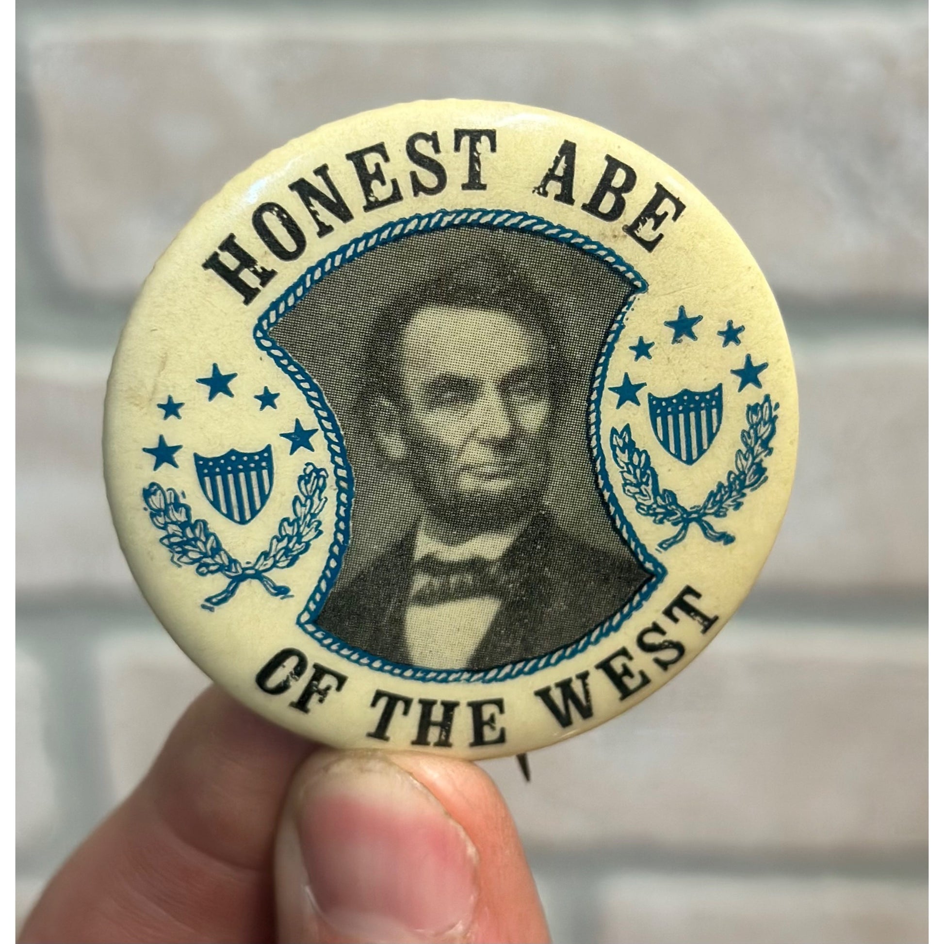 Vintage Art Fair 1967 Honest Abe of the West 2" Pinback Button Political Pin