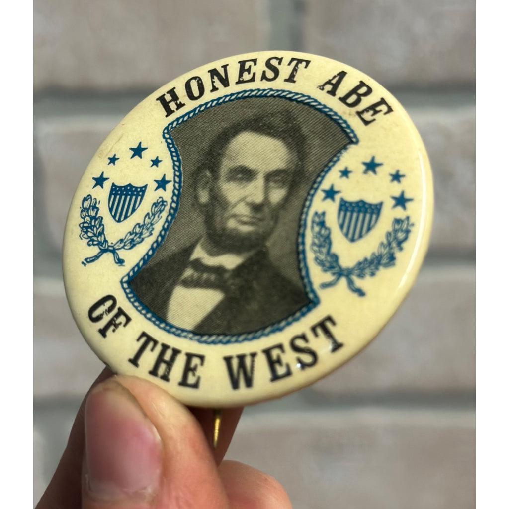 Vintage Art Fair 1967 Honest Abe of the West 2" Pinback Button Political Pin