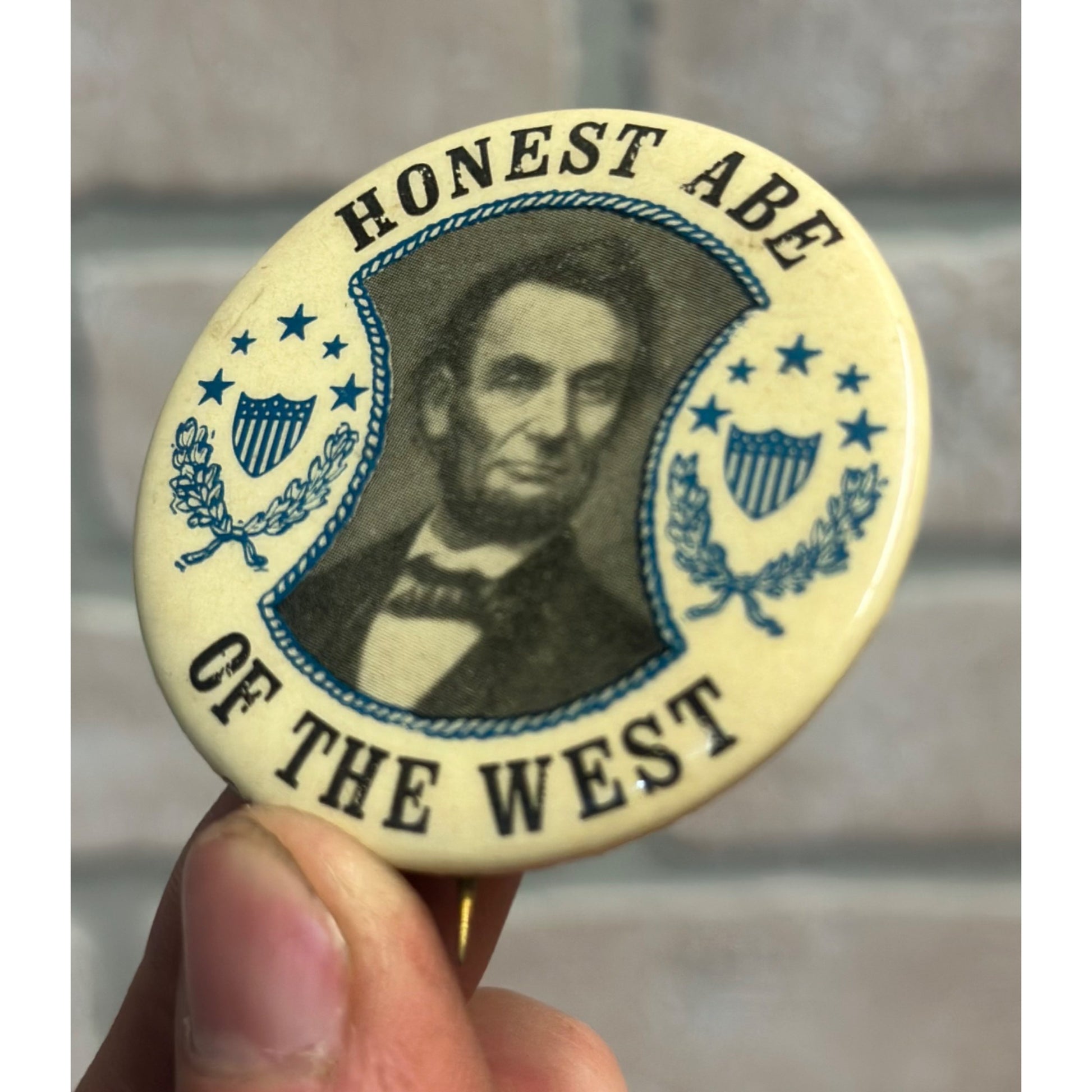 Vintage Art Fair 1967 Honest Abe of the West 2" Pinback Button Political Pin