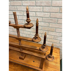 Vintage Tell City Chair Co. Mid Century Wood 4-Tier Candelabra Candle Holder