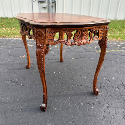 Antique  Ornate Carved Small Side Parlor Table