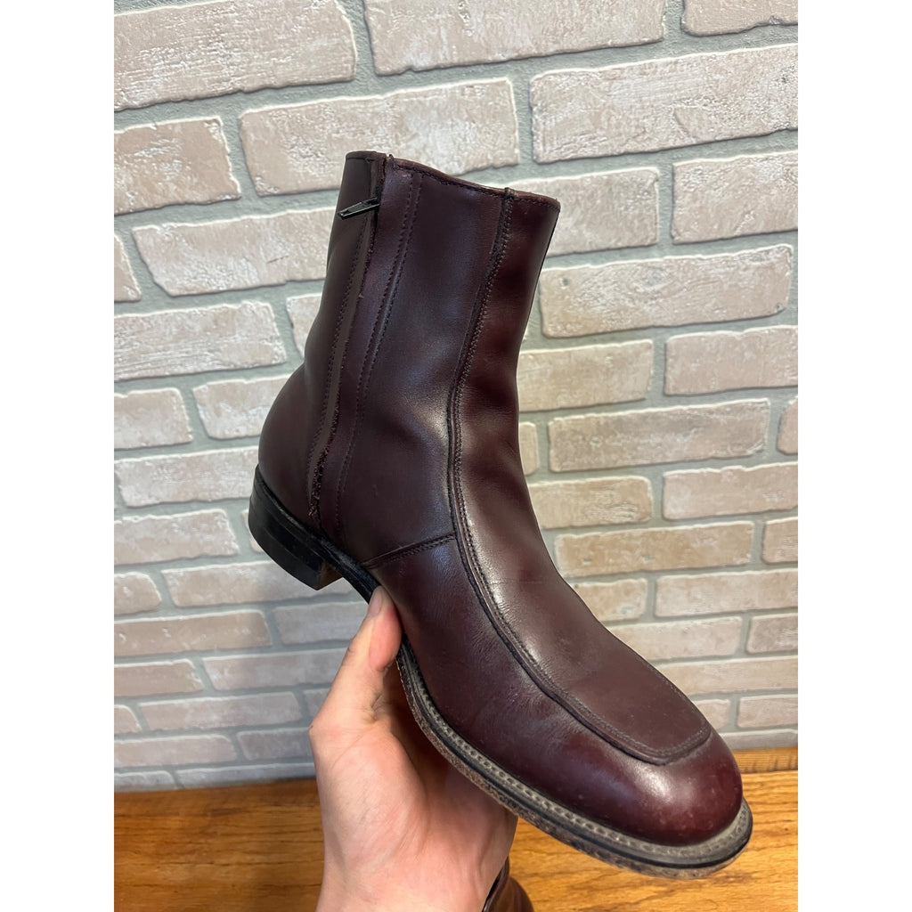 Vintage Executive Imperial Dress Boots Brown Leather Zipper-Side Men’s Size 9.5