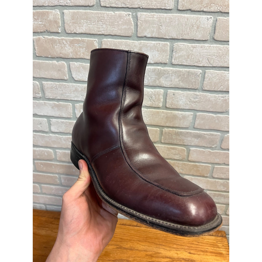Vintage Executive Imperial Dress Boots Brown Leather Zipper-Side Men’s Size 9.5