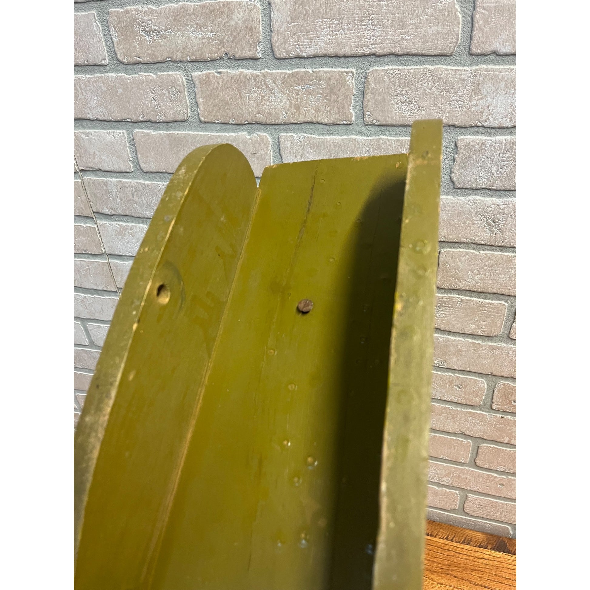 Vintage WWII Era Wooden green US Army Toy Tank