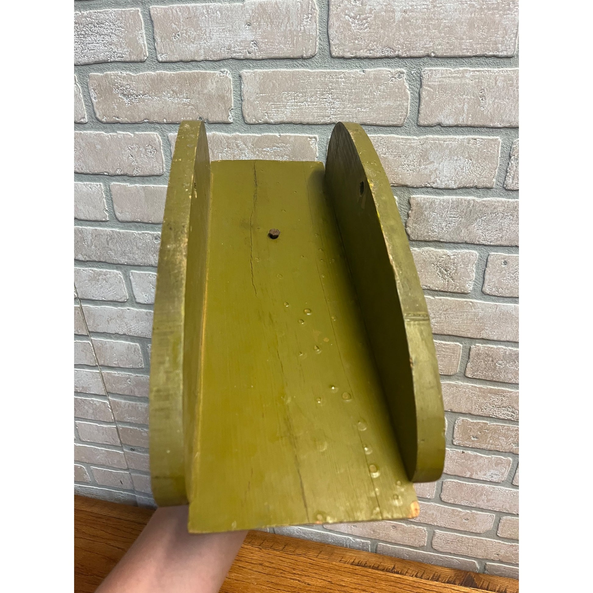 Vintage WWII Era Wooden green US Army Toy Tank