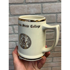 Vintage Large 1960's Wisconsin State University Oshkosh Ceramic Stein Or Tankard Mug WSU