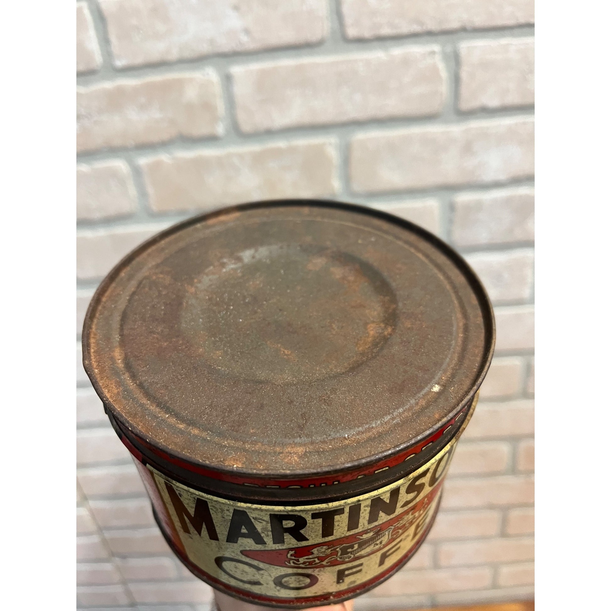 Vintage Martinson's Coffee Tin Can New York 1930s Advertising Kitchen