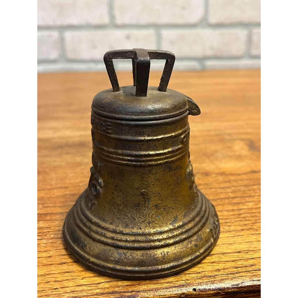 Scarce Antique 1876 Phila Centennial Worlds Fair Cast Iron Liberty Bell Inkwell