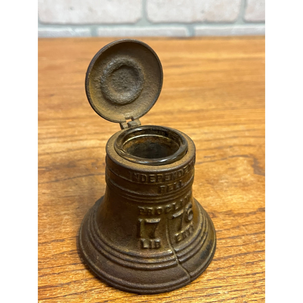 Scarce Antique 1876 Phila Centennial Worlds Fair Cast Iron Liberty Bell Inkwell