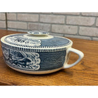 Vintage Currier and Ives by Royal China 1.25 QT Round Covered Casserole Dish