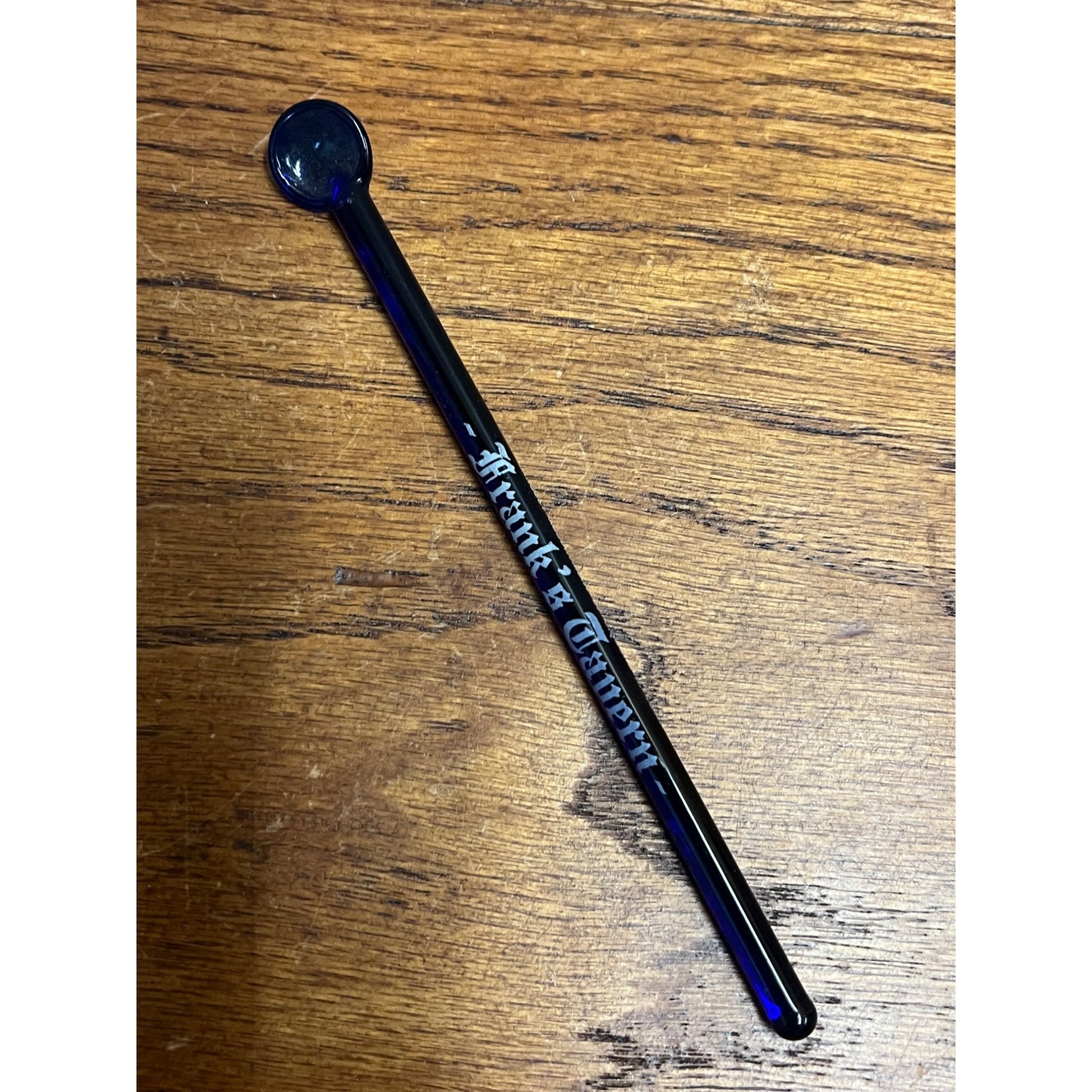Vintage 1930s Glass Cocktail Stir Stick Advertising Oshkosh Wis Frank's Tavern