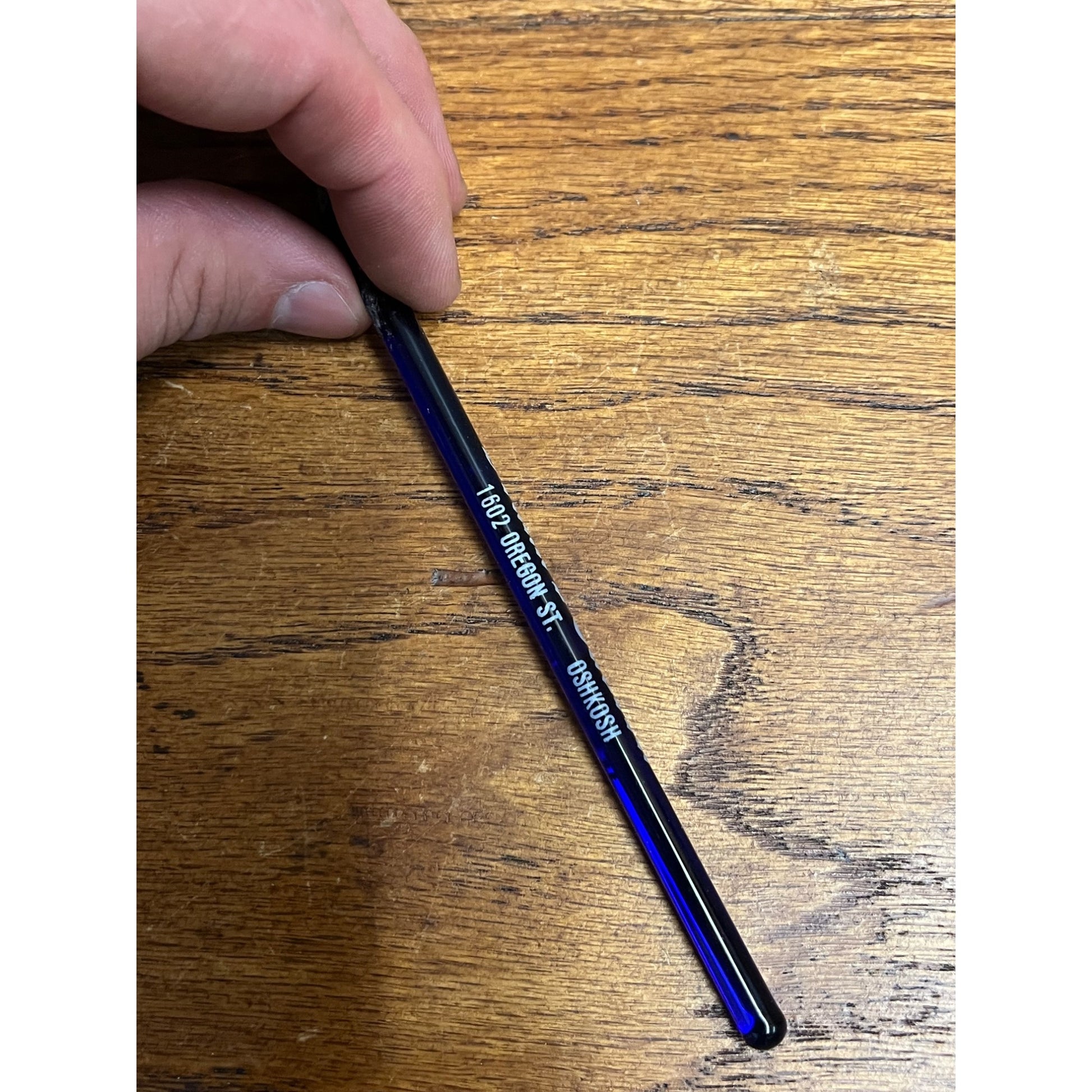 Vintage 1930s Glass Cocktail Stir Stick Advertising Oshkosh Wis Frank's Tavern