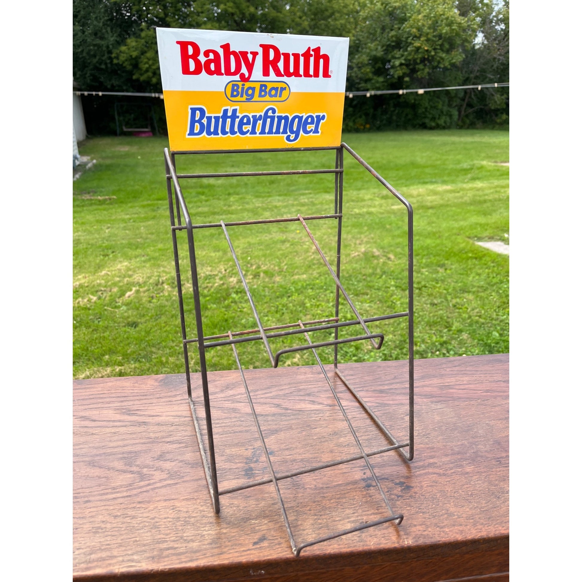 Vintage 1960s Baby Ruth & Butterfinger Candy Store Display Rack Advertising Sign