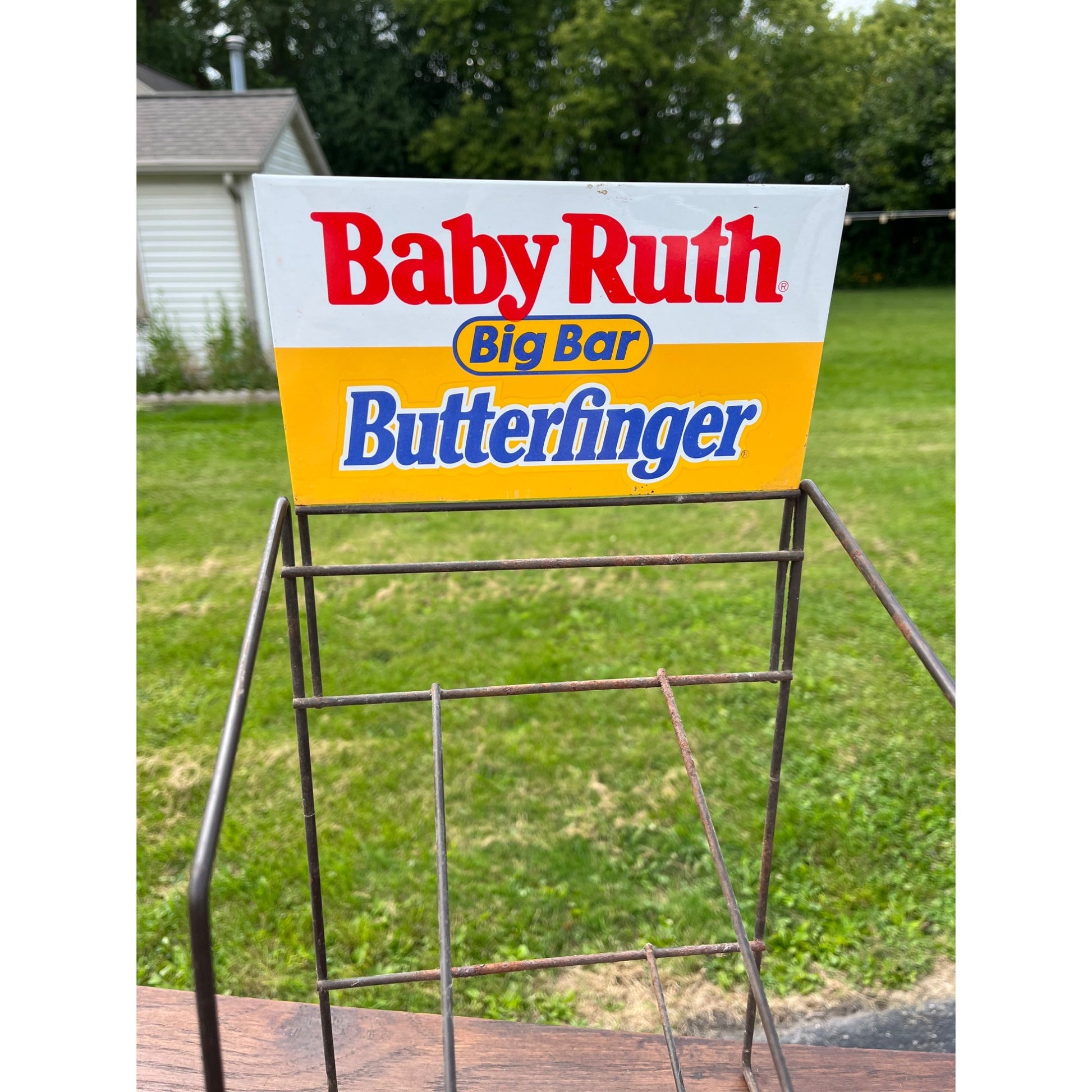 Vintage 1960s Baby Ruth & Butterfinger Candy Store Display Rack Advertising Sign