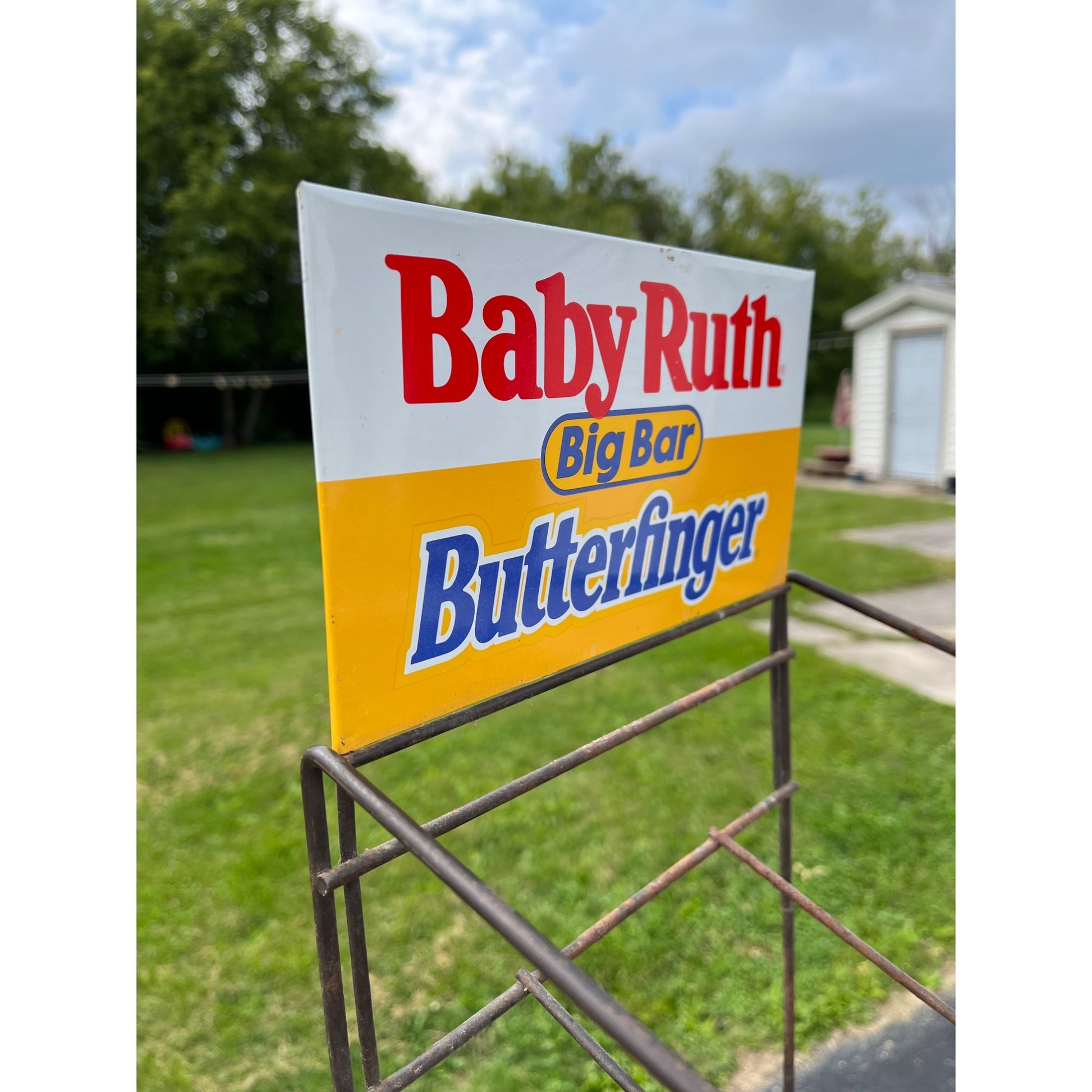 Vintage 1960s Baby Ruth & Butterfinger Candy Store Display Rack Advertising Sign