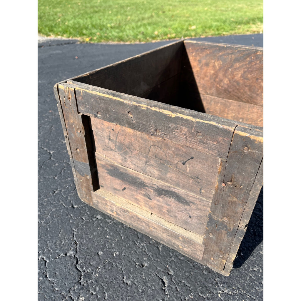 Vintage Illinois Powder Mfg. Co. Explosives Dynamite Ajax Wooden Crate Box Case