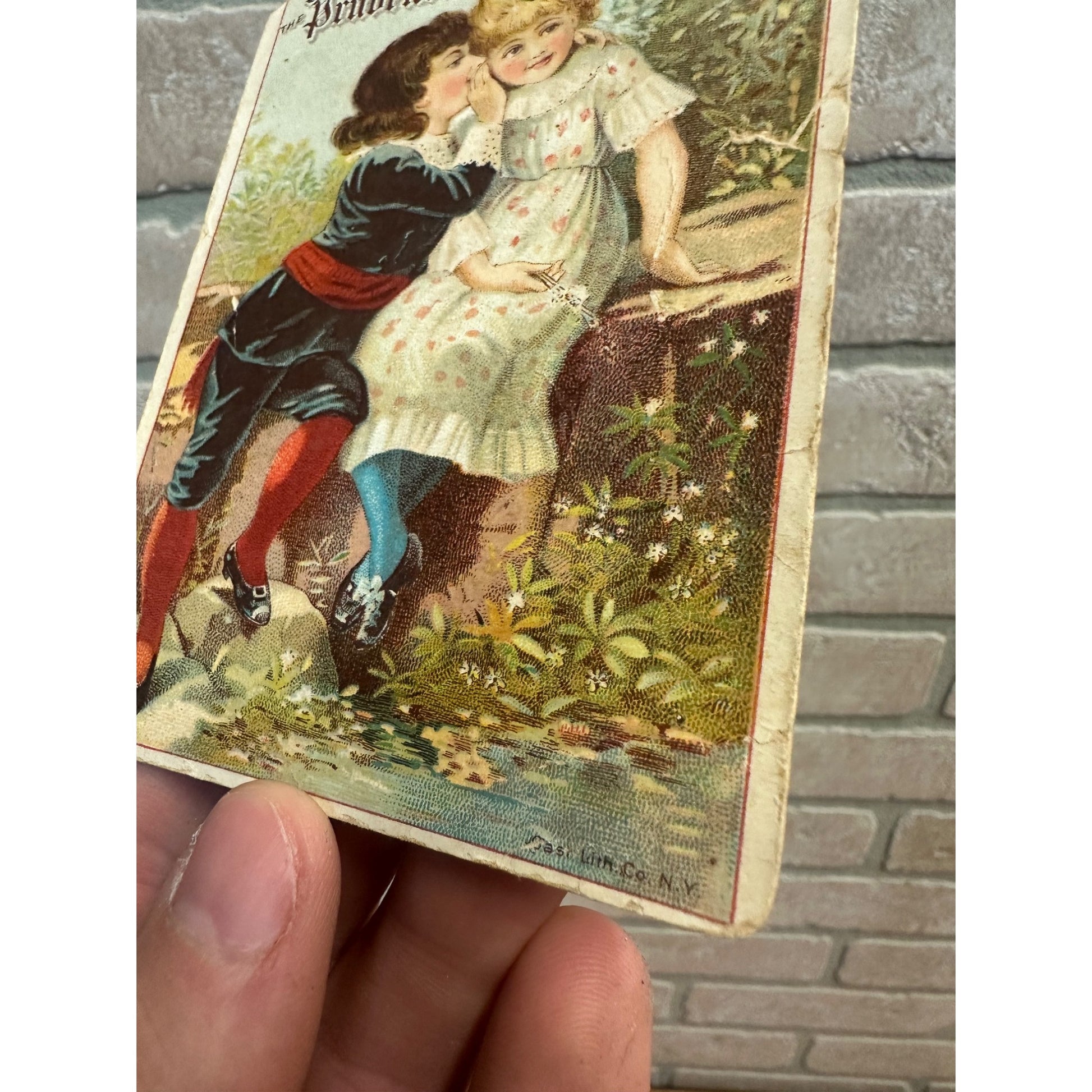 Antique Victorian Prudential Insurance Newark NJ Trade Card Advertising Children