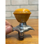 RARE Vintage 1920s Steering Wheel Speed Knob Butterscotch Bakelite + Wheat Penny