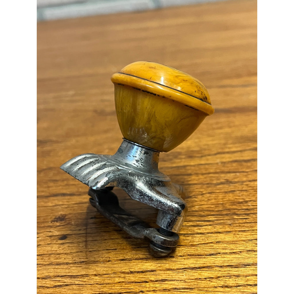 RARE Vintage 1920s Steering Wheel Speed Knob Butterscotch Bakelite + Wheat Penny