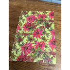 Vintage 1950s Christmas Wrapping Paper Single Sheet Gift Wrap - Poinsettias