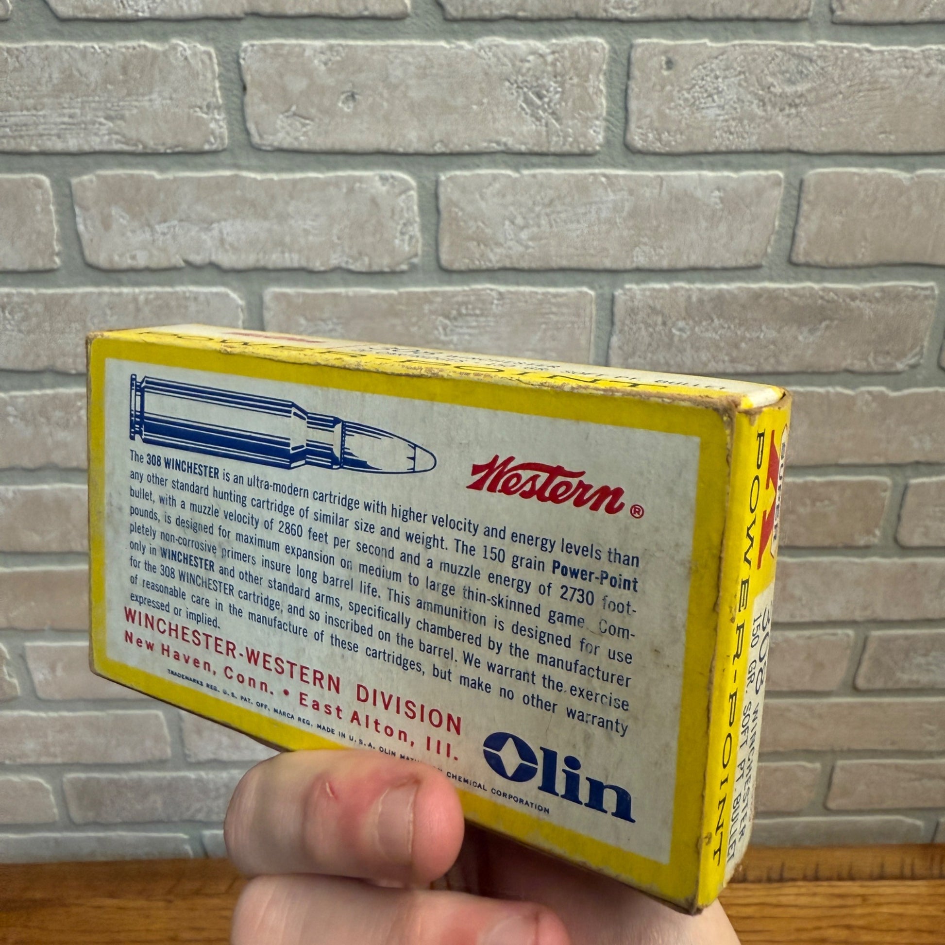 Western Super X Silvertip 308 Winchester 150 Gr Soft Point Bullet Empty Box