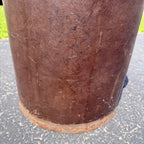 Antique Vul-Cot Waste Bin Trash Can Vulcanized Fiber Native American Graphics