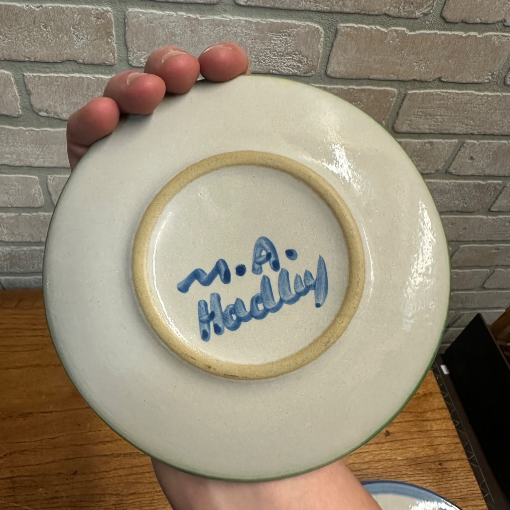 Vintage M.A. Hadley Art Pottery Small Dessert Plate 6" Dia Fruit Bowl