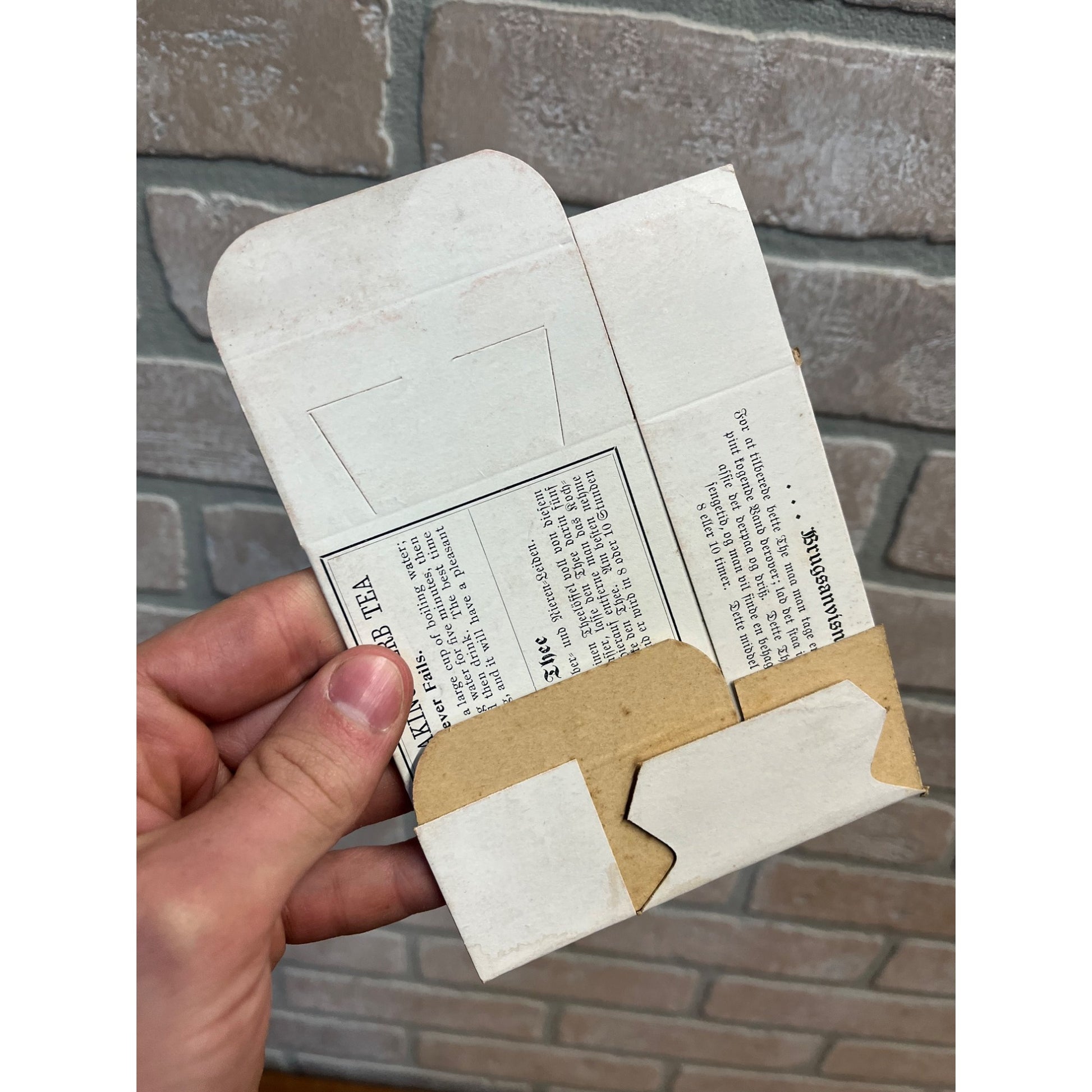 Original c1910s Charles H. Law Menominee Michigan Herb Tea Unused Box Advertising