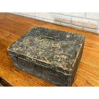 Antique Primitive 19th c. Wooden Veterinary Medicine Chest Latching Box Crate