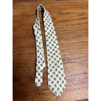 Vintage Christian Dior Men's Silk 57" Neck Tie Monsieur Pale Yellow Blue Gray
