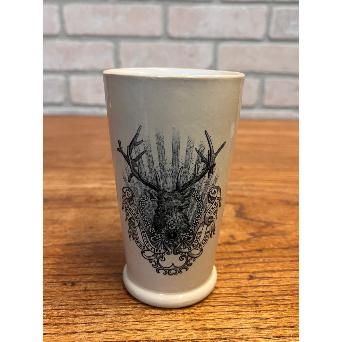 Antique 1890-1910 Iron Stone Villeroy & Bock Germany Order of Elks Beer Mug