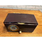 Vintage General Electric Model 516 Alarm Clock Tube Radio Brown - Parts/Repair