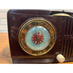 Vintage General Electric Model 516 Alarm Clock Tube Radio Brown - Parts/Repair