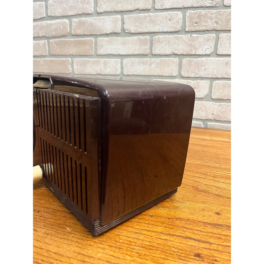 Vintage General Electric Model 516 Alarm Clock Tube Radio Brown - Parts/Repair