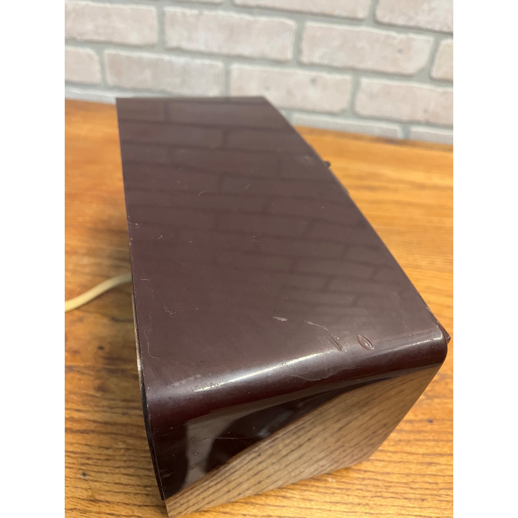 Vintage General Electric Model 516 Alarm Clock Tube Radio Brown - Parts/Repair