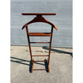 Vintage Wooden Rolling Valet Butler Suit Rack Stand - Brevettato Italy